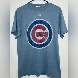 Mens Majestic Chicago Cubs Geovany Soto #18 Tee Medium Blue